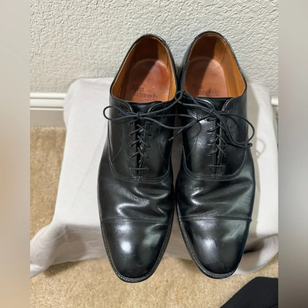 Allen Edmonds Park Avenue Oxfords Men's  Black Leather Cap Toe Shoes Size 11A - Picture 3 of 12